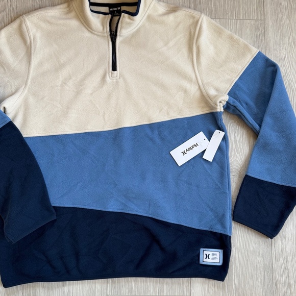 Hurley ~ Mesa Windchill ~ 1/4 zip, pullover, fleece sweatshirt ~ BRAND NEW! sz L - Picture 2 of 10